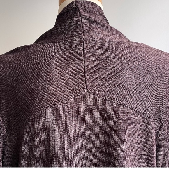 Eileen Fisher Brown Open Front Knit Cardigan - Picture 2 of 6